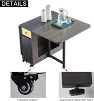 Klappbares Esstisch- und Stuhl-Set Moderner Minimalistischer Esstisch für den Heimgebrauch Kleine Wohnung