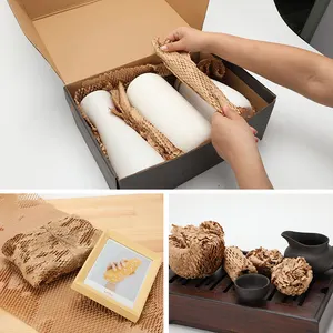 Custom Recyclable Biodegradable Cushioning Kraft Craft Paper Protective Packaging Honeycomb Paper Packaging