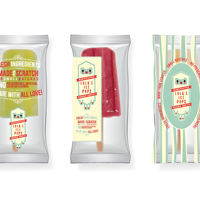 Emballages de Popsicle imprimés personnalisés Sacs d'emballage en plastique de Popsicle de crème glacée