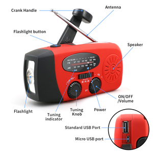Radio <span class=keywords><strong>Internet</strong></span> portable solaire miniature d'urgence avec NOAA et recharge de téléphone portable pour le camping - Product Image 6