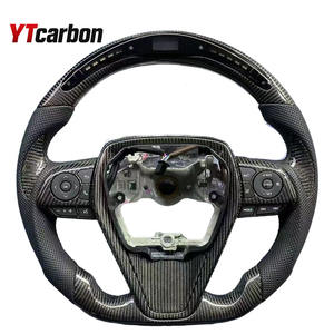 Accessoires de voiture personnalisés YTcarbon, volant en fibre de carbone LED pour RAV4 Camry 8ème génération Corolla Hatchback <span class=keywords><strong>Cross</strong></span> Avalon Venza Crown - Product Image 1
