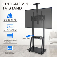 Chariots TV interactifs pour salles de réunion, vente en gros usine Senjiang, pour écrans interactifs TV LED LCD 110 lbs 42"-85"