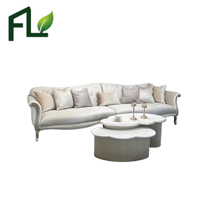 फ्रेंच शैली के सोफे सेट फर्नीचर उत्कृष्ट कपड़े लिविंग रूम सोफे घर के लिए सुरुचिपूर्ण डिजाइन सोफे लिविंग रूम सोफा सेट - Product Image 2