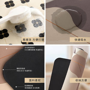 แผ่นรองอาบน้ำดินไดอะตอมเมียร์ รูปทรงสี่เหลี่ยม สีพื้น ไม่ลื่น ใช้ในบ้าน ซึมซับน้ำได้ดี สำหรับห้องน้ำ ห้องครัว ห้องสุขา หน้าประตู - Product Image 4