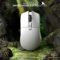 Ratón Inalámbrico para Juegos Darmoshark N3 TTC Tri-Modo, PAW3395, 26000 DPI, 1000Hz, 500mAh, Batería de 100h para PC y Esports