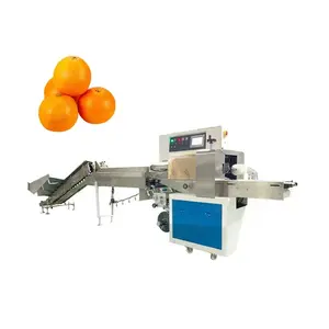 Alta Velocidade Travesseiro Congelado Bandeja da Fruta Vegetal Máquina de Embalagem de Frutas Laranja Limão Maçã Manga