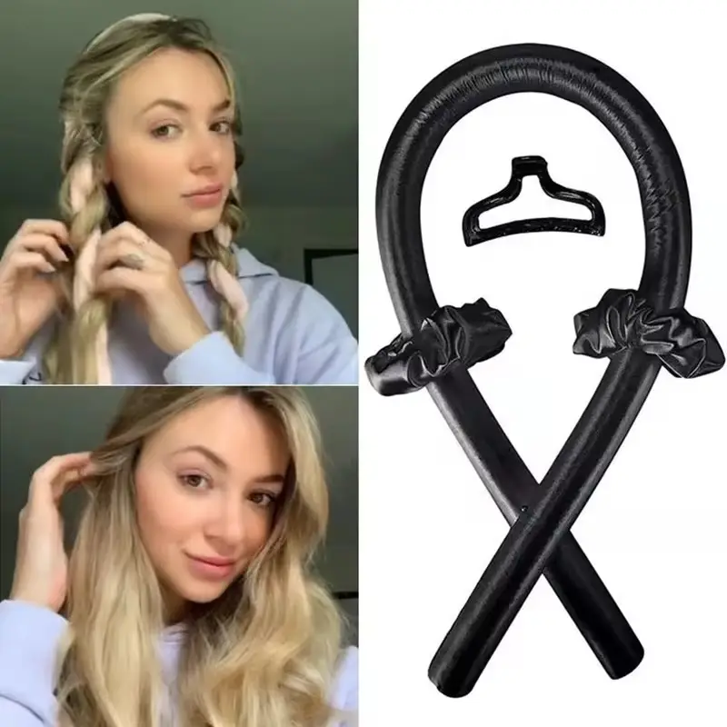 Hot Bán Dâu Lụa Heatless Tóc Curler Set Hộ Gia Đình Không Có Nhiệt Lụa Ribbon Tóc Con Lăn