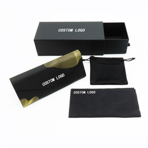 Bán buôn biểu tượng tùy chỉnh in gấp da nhân tạo kính trường hợp hộp kính mắt trường hợp kính mát da trường hợp - Product Image 1