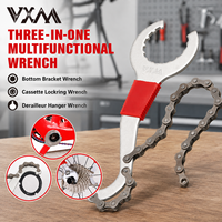Outil de dérailleur 3 en 1 VXM, clé multifonction pour vélo, acier à haute teneur en carbone, réparation et entretien de vélos de montagne et de route