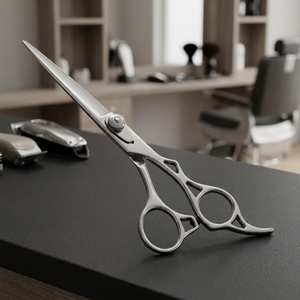 Ciseaux de coiffure professionnels en acier inoxydable à pointe affûtée pour droitiers, manche moyen - Product Image 2