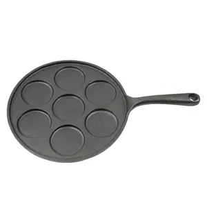 Grosir 9 inci 23cm besi cor Blini Pancake membuat musim penggorengan