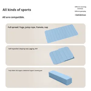 Tapis de yoga pliable personnalisé 12 volets, antidérapant, épaissi, spécial pour la sieste des étudiants, tapis de fitness portable élargi - Product Image 5