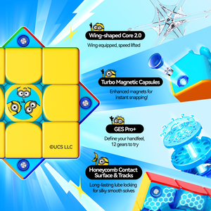 Cubo Magnético GAN356 ME Edición Minions 3x3 <span class=keywords><strong>Maglev</strong></span>, Cubo de Velocidad Profesional para Competencia, Juguete Antiestrés - Product Image 3
