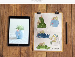 P145 <span class=keywords><strong>Mini</strong></span> pots de plantes succulentes décor de bureau petit <span class=keywords><strong>pot</strong></span> de plante baleine <span class=keywords><strong>pot</strong></span> de fleur d'intérieur <span class=keywords><strong>en</strong></span> résine - Product Image 3