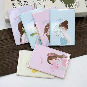 Creative Folding High-Definition Makeup Mirror Portable Small <b>Plastic</b> <b>Frame</b> Square Mirror Desktop Student Dormitory Mirror - Product Image 4