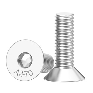 304 Stainless Steel Countersunk Head Socket Cap <b>Screws</b> M2 <b>M3</b> M4 M5 M6 M8 M10 M12 Flat Head Bolts - Product Image 1