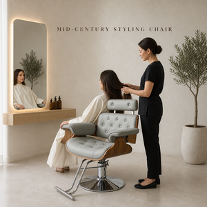 Top Selling Hot Beauty Barbershop Antique Salon Equipment and Furniture Hair Salon Round Base Styling <b>Chairs</b> Metal <b>Barber</b> <b>Chair</b> - Product Image 2