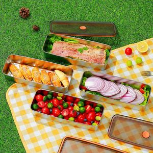 Contenedor de Almacenamiento de Alimentos Apilable de Acero Inoxidable con Tapa, Diseño Clásico, para Refrigerador, Solución de Almacenamiento para Cocina - Product Image 4
