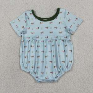 GSSO3061 rts Little Active Girl blue puppy Outfits Kids Wholesale flying Sleeveless Set Girl Child set - Product Image 6