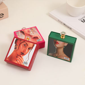 Wholesale Custom Printed Cardboard+PVC Gift Window Packaging Jewelry <b>Box</b> Fine Jewelry Necklaces Sliding Drawer <b>Box</b> 9*9*3CM - Product Image 4