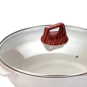 Sartén Wok de Aluminio Resistente a los Arañazos, de 32 cm, con Tapa, para Uso Culinario Profesional en la Cocina, con Logotipo - Product Image 6