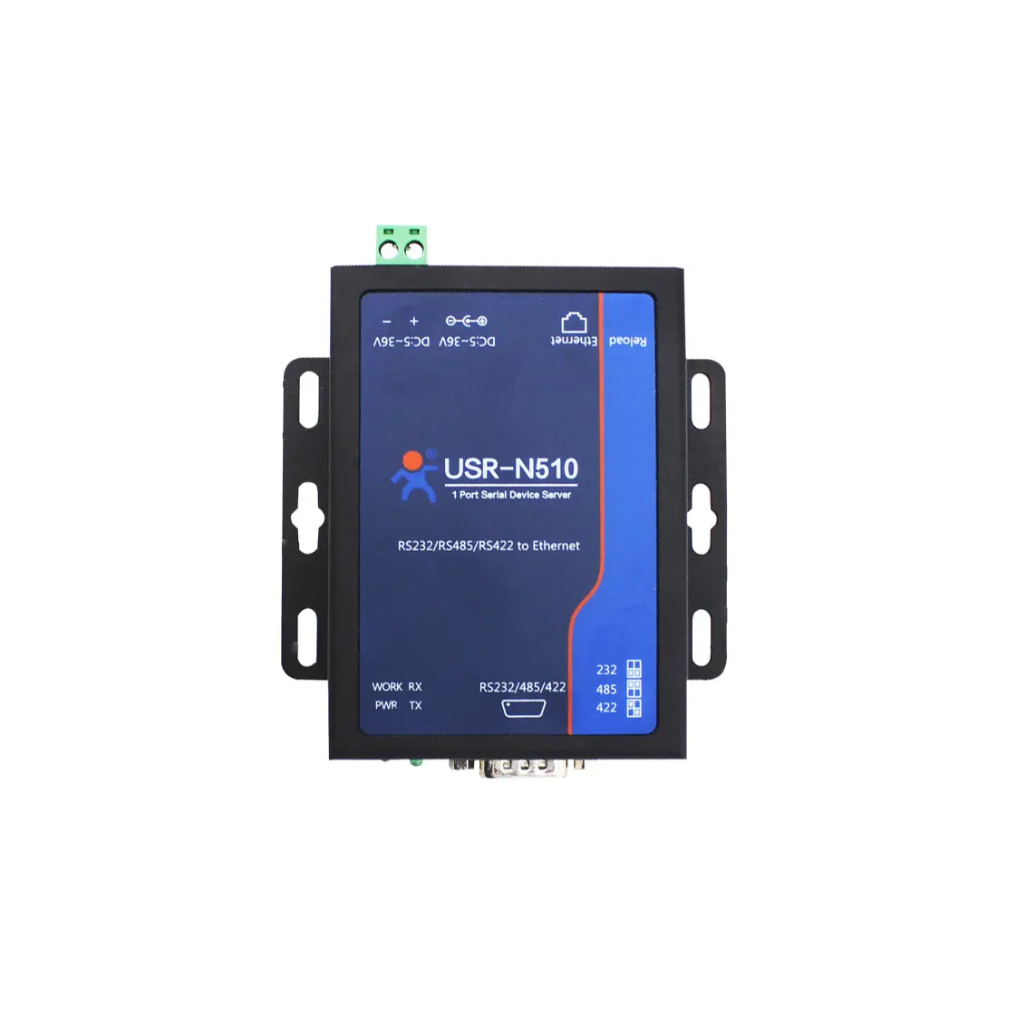 USR-N510 1พอร์ต RS232 485 422 Modbus Serial To TCP IP Ethernet Converter เกรดอุตสาหกรรม