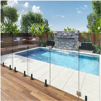 Système de balustrade en verre Prima Modern Spigot, montage en surface, verre trempé, pour balcon de villa de luxe
