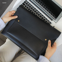 Housse plate personnalisée de 13 pouces en cuir PU pour ordinateur portable, sac de protection de style mignon pour MacBook et PC portables
