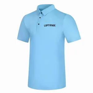 Custom logo Polo Shirt Men Summer Slim Solid Color Breathable Golf Polo Casual Men Shirt