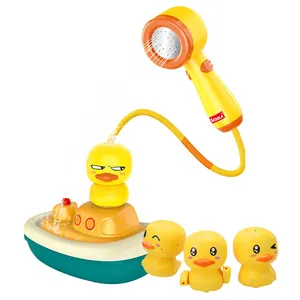 Electric Water Sprinkler Bath Toy Baby Hand Shower with Animal Duckies Swimming Toys