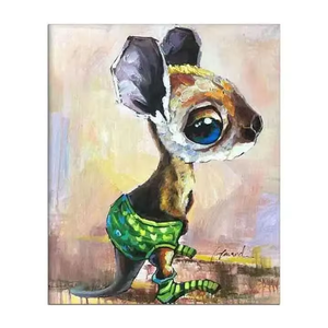 Pinturas al Óleo Hechas a Mano Personalizadas, Lienzo 100% Texturizado, <span class=keywords><strong>Retratos</strong></span> de <span class=keywords><strong>Mascotas</strong></span> de Estilo Moderno, Animales Adorables, Montaje con Colgador de Alambre en Varios Tamaños - Product Image 3