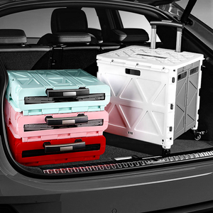 Carrito Plegable Multiusos Anjuny de 52L, Carrito de Una Sola Capa, Plegable y Portátil con Ruedas para Viajes y Compras - Product Image 6