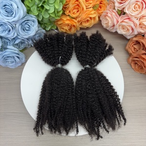 100 g/paquet en gros couleur différente 100% <span class=keywords><strong>cheveux</strong></span> humains 4a4b4c Texture Afro crépus extensions en vrac pour tresses de Salon ou usage quotidien - Product Image 2