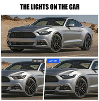 Ford Mustang 2015 bis 2017 Upgrade LED-Scheinwerfer Mit Tagfahrlicht Plug-and-Play Frontlichter Auto-Zubehör Scheinwerfer