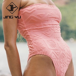 Traje de Baño de Una Pieza de Poliéster de Alta Calidad, Top Tubo de Moda, Toalla Jacquard de Algodón para Playa, Gran Venta - Product Image 2