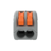 Bloc de bornes de câblage pour bâtiment gris/orange 222-412, connecteur d'éclairage, borne à connexion rapide sans vis
