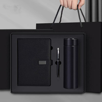 Artículos de Regalo Promocionales de Lujo al por Mayor, Juego de Regalo de Cuaderno A5 y Bolígrafo con Logotipo Personalizado, Juego de Regalo de Cuaderno Empresarial y Taza Térmica