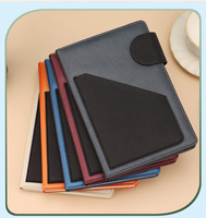 Carnet de notes A5 personnalisé en cuir PU de luxe, journal professionnel, carnet d'adresses à couverture rigide avec stylo, ensemble de cadeaux élégants et souvenirs.