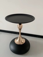Table d'appoint ronde en métal de luxe nordique moderne pour salon et chambre à coucher, meuble de rangement compact