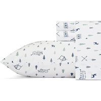 White Cartoon Tier Bettlaken Set 200 TC Kids Home Textilien 100% Baumwolle Bettwäsche-Sets