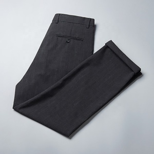 Pantalons décontractés mode affaires pour hommes Pantalons de <span class=keywords><strong>costume</strong></span> formels Pantalons droits rayés pour hommes personnalisés - Product Image 3