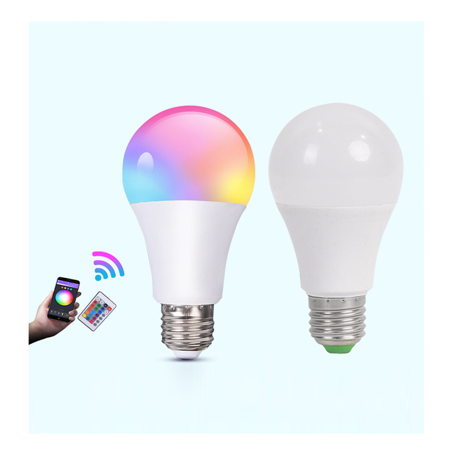 Smart Wifi Led Light Bulb Wireless Terminal RGB Control E27 Spotlight WIFI Adjustable Light Changes Color with Music Rhythm