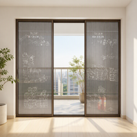 Porte moustiquaire pliante en aluminium, rideau de porte anti-insectes, maille plissée invisible sans rail, télescopique, personnalisable pour la maison