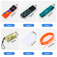 Pulsera RFID de Tela Personalizada con Impresión Completa, Resistente al Agua, con Opción de Color y Tamaño, Tarjeta IC de Control de Acceso Mifare de 13.56MHz