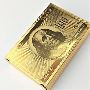 Vente en gros de cartes de poker dorées personnalisées Kingcolor, cartes à jouer dorées imperméables, matériau papier, emballage en boîte cadeau - Product Image 4