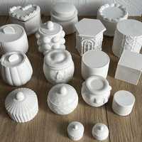 Bocaux à bougies en céramique, différents modèles, écologiques, durables, décoration de fête de Pâques, boîte de rangement