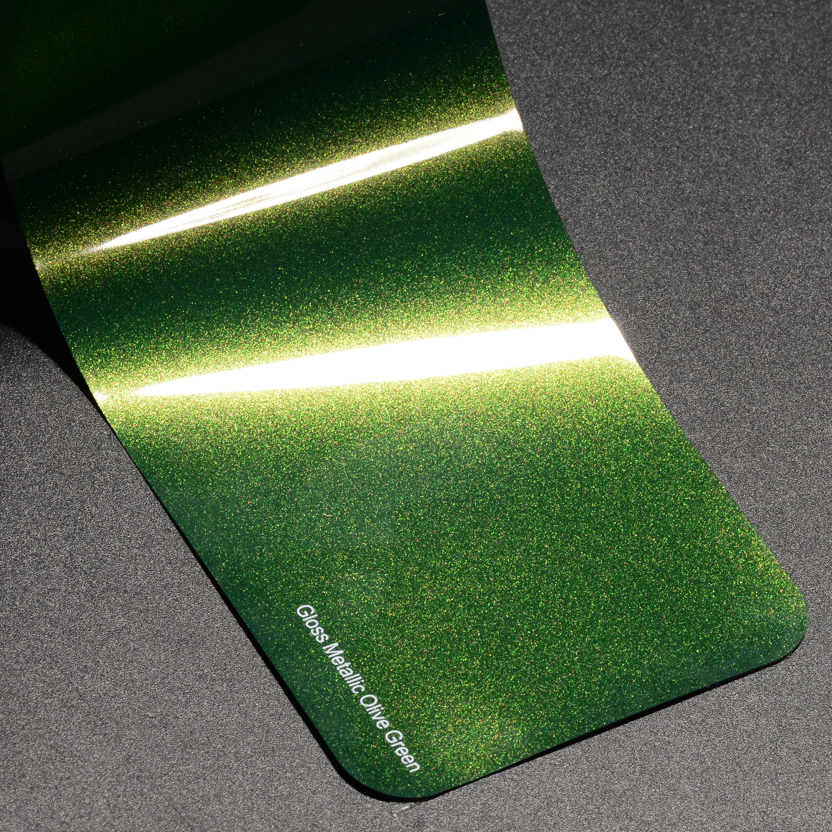 gloss metallic olive green