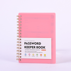 Tùy chỉnh Bảng chữ cái Tab chỉ số mật khẩu cuộn dây <span class=keywords><strong>notepad</strong></span> A6 Kích thước cuộc họp kinh doanh máy tính xách tay da <span class=keywords><strong>PP</strong></span> bìa cho văn phòng sử dụng - Product Image 1