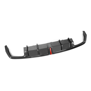 Difusor Trasero de Fibra de Carbono Estilo <span class=keywords><strong>KB</strong></span> A6 C8 con Luz, Difusor de Parachoques para Audi A6 Sline C8 Sports 2019 2020 - Product Image 4