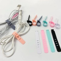 Organizador de Cables Portátil, Correa Suave y Flexible, Cubierta Protectora de Datos, Antipérdida, Armario de Almacenamiento de Auriculares